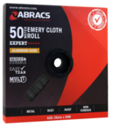 ABRACS 25mm x 50m x 80g Emery Cloth Roll - Pack of 1