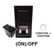 SWF Style Rocker Switch Base | 24V | Momentary (ON)/OFF | SP | 1x Lamp (L&F) | Pack of 1 - [444011]