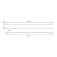 LED Autolamps 24 Series 12/24V LED Interior Strip Light | 662mm | 394lm | White | Un-Switched - [2460WM] - Line Drawing