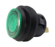 Round 20mm Push Button Switch | ON/OFF | Green LED | 12V | IP65 | Pack of 1 - [270.031G]