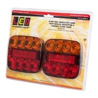 LED Autolamps 99 Series 12V Square LED Rear Combination Light w/ Reflex | 107mm | Pack of 2 - [99AR2] - 1