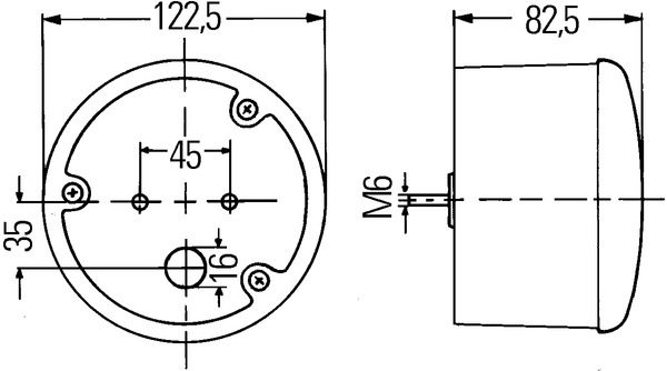 Hella 2BN 964 169-051 122mm Reverse/Indicator Light [Blade Terminals]