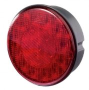 Rubbolite M838 Series LED 122mm Round Stop/Tail Lamp w/ Reflex | Fly Lead - [838/18/00]