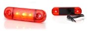 WAS W97.1 3-LED Rear (Red) Marker Light | 84mm | Slim | Fly Lead - [709]