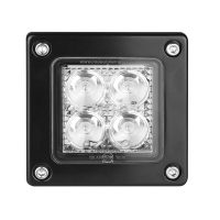 LED Autolamps 7312 Compact Square Recess 4-LED 489lm Reverse/Work Flood Light Black 12/24V - 73120BM