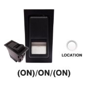 SWF Style Rocker Switch Base | 24V | Momentary (ON)/ON/Momentary (ON) | DP | 1x Lamp (L) | Pack of 1 - [444215]