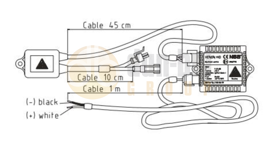 ABL Beta X3M Series BULB Rectangle Work Light (FLOOD) Cable Entry 12/24V