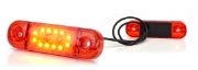 WAS W97.3 12-LED Rear (Red) Marker Light | 84mm | Slim | Fly Lead + Superseal - [715SS]