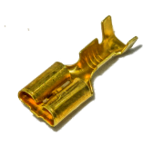Uninsulated 6.3mm Locking Spade Terminal | Brass | FEMALE | 1-2.5mm² | Pack of 50 - [531.6735/50]