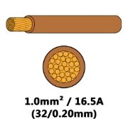 DBG 16.5A (1mm²) BROWN Single Core Thin Wall Automotive Cable | 100m - [540.4102HT/100N]