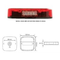 LED Autolamps 99 Series 12V Square LED Rear Combination Light w/ Reflex | 107mm | Number Plate | Pack of 2 - [99ARLL2] - 1