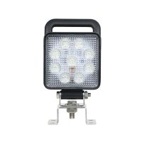 LED Autolamps 10015BMSHB 10015 Square 9-LED 1210lm Work Flood Light with Switch & Handle (Superseal) 12/24V