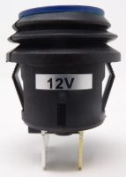 Round 20mm Push Button Switch | ON/OFF | Blue LED | 12V | IP65 | Pack of 1 - [270.031U]