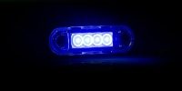 DBG 4-LED Marker Light | Other (Blue) | 84mm | Fly Lead | 12/24V - [386.073N]