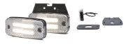 WAS W158 LED Front (White) Marker Light (Reflex) w/ Bracket | 115mm | Fly Lead - [1140]