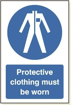 DBG PROTECTIVE CLOTHING Sign 360x240mm (Self Adhesive) - Pack of 1