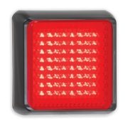 LED Autolamps 125 Series 12/24V Square LED Stop/Tail Light | 125mm | Fly Lead | Black - [125RME]