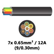DBG 12A (0.65mm²) 7 Core Thin Wall Automotive Cable | 100m - [540.4701HT/100B]
