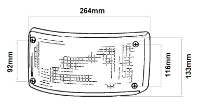 DBG 264mm Rear Fog Lamp | Cable Entry | 12/24V [300.185]