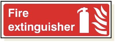 DBG FIRE EXTINGUISHER Sign 360x120mm (Foamex) - Pack of 1