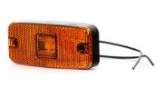 WAS W46 Series 12/24V LED Side (Amber) Marker Lights w/ Reflex | Fly Lead | Pack of 1 - [233]