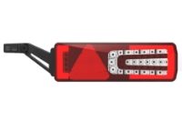 Truck-Lite M900 Series LED Rear Combination Light | Triangle Reflex | Proximity Stalk Marker | LH | 7-Way DIN + SS - [900/41/05]