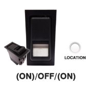 SWF Style Rocker Switch Base | 12V | Momentary (ON)/OFF/Momentary (ON) | DP | 1x Lamp (L) | Pack of 1 - [444058]