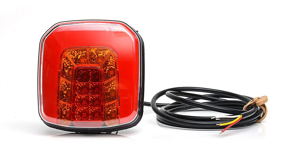 WAS W145 LED Rear Combination Light | 108mm | Fly Lead | Left/Right | 3 Function - [1089]