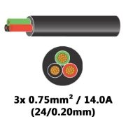 DBG 14A (0.75mm²) 3 Core Thin Wall Automotive Cable | 100m - [540.4301HT/100B]