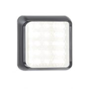LED Autolamps 100 Series 12/24V Square LED Reverse Light | 100mm | Fly Lead | Black - [100WME]