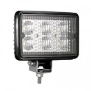 LED Autolamps 7452 Rectangular 6-LED 660lm Work Flood Light Black 12/24V - 7452BM