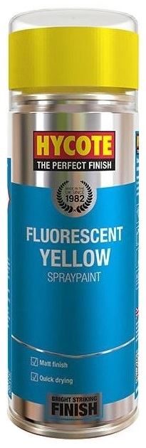 Hycote 865742 Fluorescent Yellow Paint - 400ml Aerosol