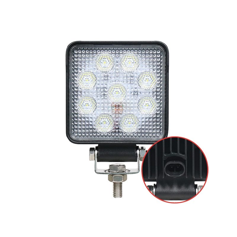LED Autolamps 10015BMSHB 10015 Square 9-LED 1210lm Work Flood Light with Switch & Handle (Superseal) 12/24V