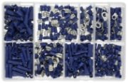 Assorted Blue Insulated Crimp Terminals - Box of 400 - [1023.DB7]