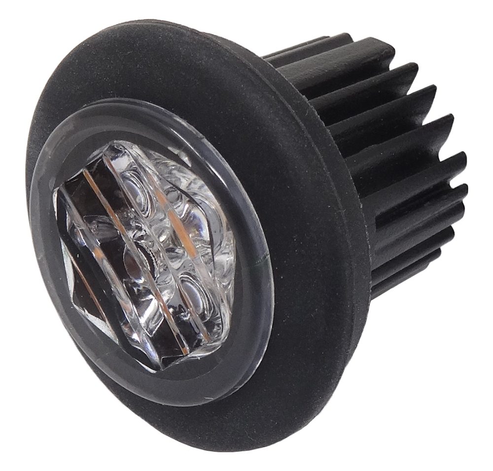 DBG LED Strobe Warning Light | Round | Amber | 4 LED | R65 - [308.041]