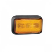 LED Autolamps 58 Series LED Side Marker/CAT5 Indicator Light (Amber) | 58mm | Fly Lead | Black Bezel - [58AME]