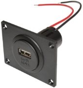 PRO-CAR 67332500 Power USB Built-In Socket with Mounting Plate - 5V 3000mA