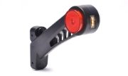 WAS W77.1RR Series LED RIGHT End-Outline Marker Light w/ Side & Reflex - 60° Stalk Vertical Mount | Fly Lead [642P]