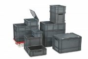 Barton E4312-11 Topstore 10 ltr Euro Container GREY (400x300x120) - Pack of 5