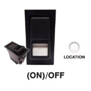 SWF Style Rocker Switch Base | 12V | Momentary (ON)/OFF | SP | 1x Lamp (L) | Pack of 1 - [444010]
