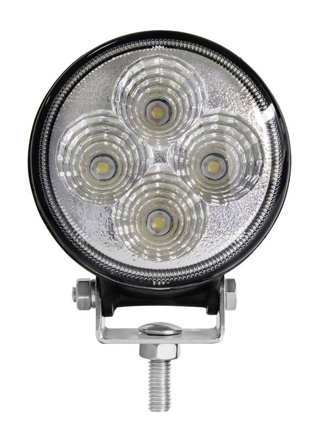 DBG 4-LED Compact Round Work Light | Flood Beam | 840lm | Fly Lead | Pack of 1 - [711.015]