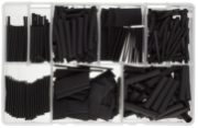 Assorted Heat Shrink Tubing 2:1 | Black | Sizes 1.6-19.1mm | Box of 360 - [1023.DB23]