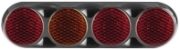 LED Autolamps 82 Series Quad 12/24V LED Rear Combination Light | 372mm | Black | S/T/I w/ Reverse - [82BWARRM]