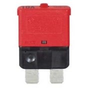 Durite 0-380-10 Blade Fuse Type Manual Reset Circuit Breaker - 10A, 12/24V Red
