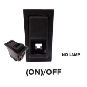 SWF Style Rocker Switch | 12/24V | Momentary (ON)/OFF | DP | No Illumination | Pack of 1 - [444127]