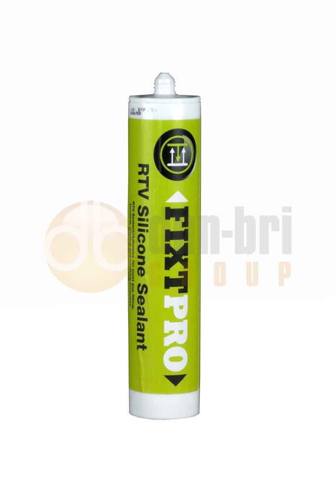 FIXT Pro FX085531 White RTV Silicone Sealant - 300ml Cartridge
