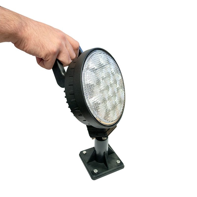 LED Autolamps 15636 Round Swivel Mount 12-LED 1550lm Work Flood Light with Switch 12/24V - 15636FBM