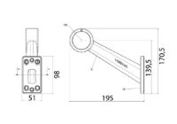 Vignal DX Series End Outline Marker Light - 60° Stalk | Fly Lead [D10642]