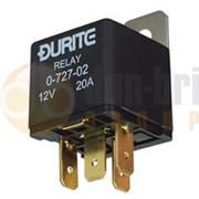 Durite 0-727-02 4-PIN MINI 'Normally Closed' Relay with Bracket 20A 12V