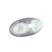 LED Autolamps 37 Series LED Front Marker Light w/ Chrome Bezel | 2-Pin Push & Seal [37WM2P]